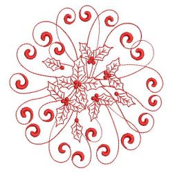 Curly Christmas Holly 05(Md) machine embroidery designs