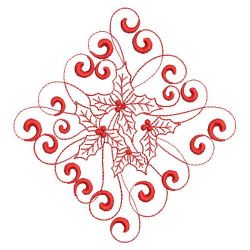 Curly Christmas Holly 06(Md) machine embroidery designs