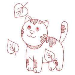 Redwork Autumn Animal 2 04(Sm) machine embroidery designs