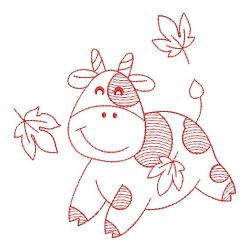 Redwork Autumn Animal 2 06(Sm) machine embroidery designs