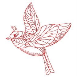 Redwork Doodle Bird(Sm) machine embroidery designs