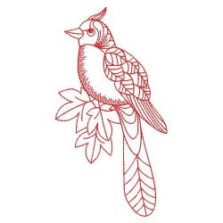 Redwork Doodle Bird 05(Sm)