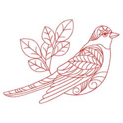 Redwork Doodle Bird 06(Lg)