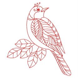 Redwork Doodle Bird 07(Md)