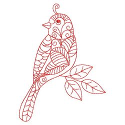 Redwork Doodle Bird 10(Md)