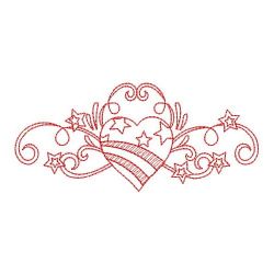 Redwork Patriotic Corners 04(Lg) machine embroidery designs