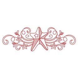 Redwork Patriotic Corners 05(Lg) machine embroidery designs