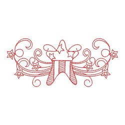 Redwork Patriotic Corners 06(Lg) machine embroidery designs