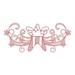 Redwork Patriotic Corners 06(Lg) machine embroidery designs