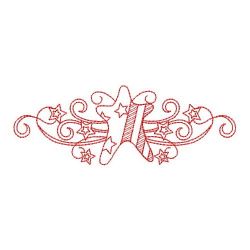 Redwork Patriotic Corners 08(Lg) machine embroidery designs