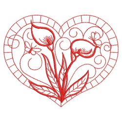 Redwork Calla Lily(Md) machine embroidery designs