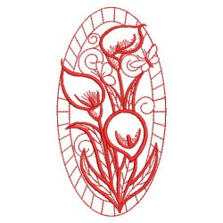 Redwork Calla Lily 08(Lg) machine embroidery designs