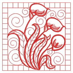 Redwork Calla Lily 09(Lg) machine embroidery designs