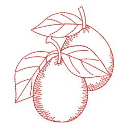 Redwork Fruit 02 machine embroidery designs