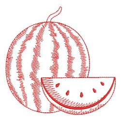 Redwork Fruit 07 machine embroidery designs