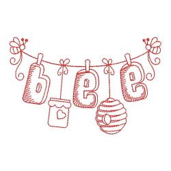 Redwork Clothesline 05(Sm) machine embroidery designs