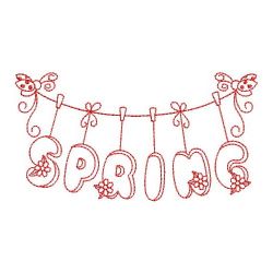 Redwork Clothesline 06(Lg) machine embroidery designs