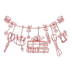 Redwork Clothesline 11(Md) machine embroidery designs