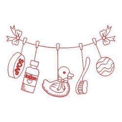 Redwork Clothesline 15(Lg) machine embroidery designs