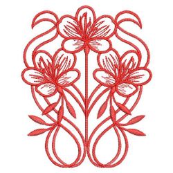 Art Nouveau Redwork 1 04(Md)
