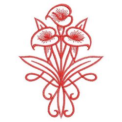 Art Nouveau Redwork 1 05(Sm)