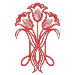 Art Nouveau Redwork 1 07(Md)