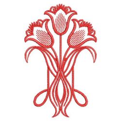 Art Nouveau Redwork 1 07(Lg)