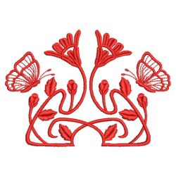 Art Nouveau Redwork 3 08(Lg) machine embroidery designs