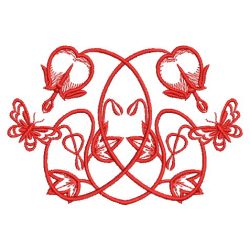 Art Nouveau Redwork 3 09(Lg) machine embroidery designs