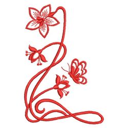 Art Nouveau Redwork Corner 01(Lg) machine embroidery designs