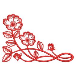 Art Nouveau Redwork Corner 03(Lg) machine embroidery designs