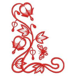 Art Nouveau Redwork Corner 09(Sm) machine embroidery designs