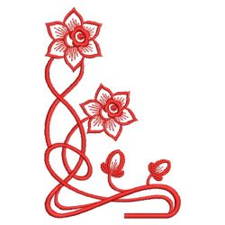 Art Nouveau Redwork Corner 10(Sm) machine embroidery designs