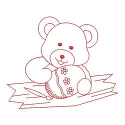 Redwork Easter Bear 02(Md) machine embroidery designs