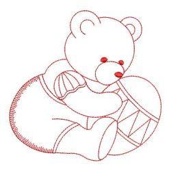 Redwork Easter Bear 03(Lg) machine embroidery designs