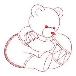 Redwork Easter Bear 03(Sm)