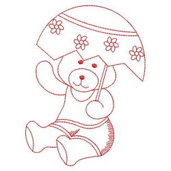 Redwork Easter Bear 05(Sm) machine embroidery designs