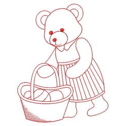 Redwork Easter Bear 06(Lg)