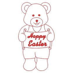 Redwork Easter Bear 07(Sm) machine embroidery designs