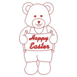 Redwork Easter Bear 07(Md)