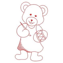 Redwork Easter Bear 08(Sm) machine embroidery designs