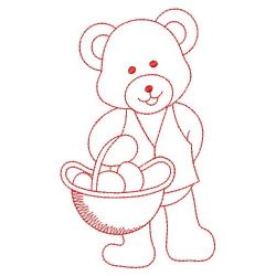 Redwork Easter Bear 09(Lg) machine embroidery designs