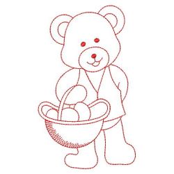 Redwork Easter Bear 09(Lg)