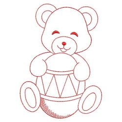 Redwork Easter Bear 10(Sm) machine embroidery designs