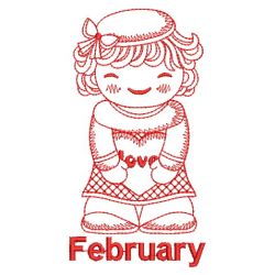 Redwork Months of the Year 02(Sm) machine embroidery designs