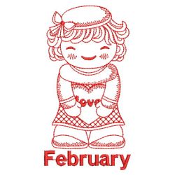 Redwork Months of the Year 02(Sm)