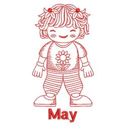Redwork Months of the Year 05(Lg) machine embroidery designs