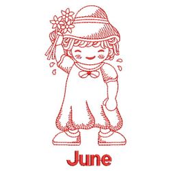 Redwork Months of the Year 06(Lg) machine embroidery designs