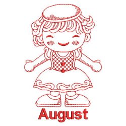 Redwork Months of the Year 08(Lg) machine embroidery designs