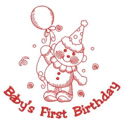 Redwork Baby First Holiday(Sm) machine embroidery designs